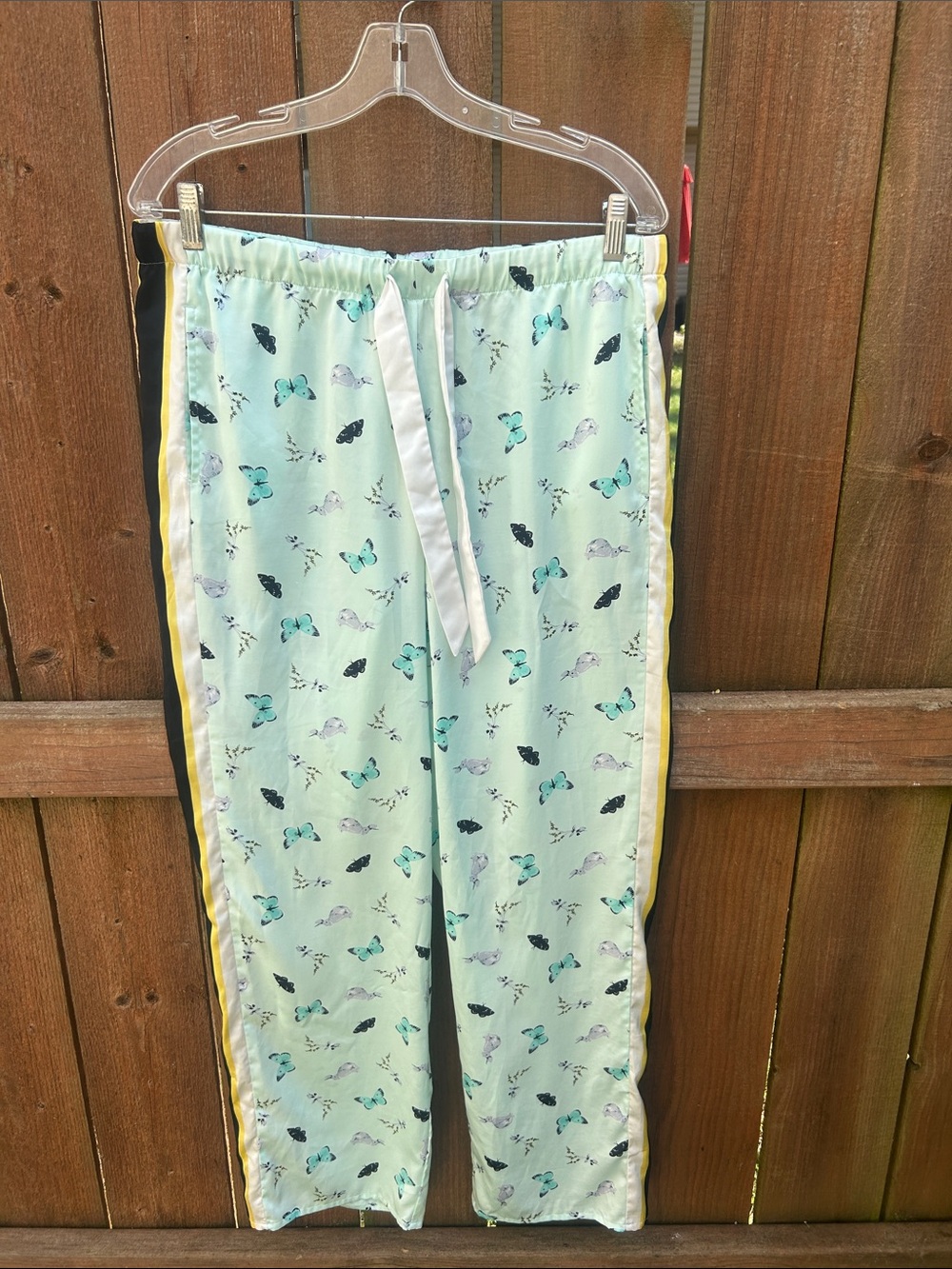 Victoria’s Secret Butterflies And Bunnies Satin Pajama Pants Size Large